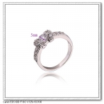 แหวนทองคำขาว 18k gold filled ดีไซน์หรู ประดับด้วยเพชร CZ เปล่งประกาย มีให้เลือก 2 ไซส์
