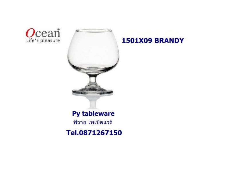 แก้วบรั่นดี,แก้วเหล้า,แก้ววิสกี้,Brandy,รุ่น 1501X09,Classic,ขนาด 9 oz. 225 ml,ส