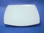 จานเซรามิค,จานสี่เหลี่ยม,จานครูบเพลท,จานโชเพลท,Square Coupe Plate,รุ่น P4106,ขนา