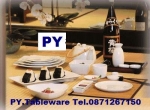 จานเซรามิค,จานสี่เหลี่ยม,จานหวาน,จานบีบี,Square,ฺBB,Dessert Plate,รุ่น P4105,ขนา