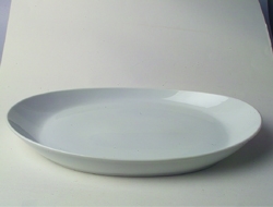 จานวงรี,จานโอเวล,จานใส่กับข้าว,Oval Plate,รุ่น P0224 ขนาด 38cm,เซรามิค,พอร์ซเลน,