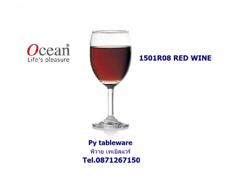 แก้วไวน์แดง,แก้วก้าน,Red Wine,รุ่น 1501R08,Classic,ขนาด 8oz 230ml,สูง 161 mm,Gla