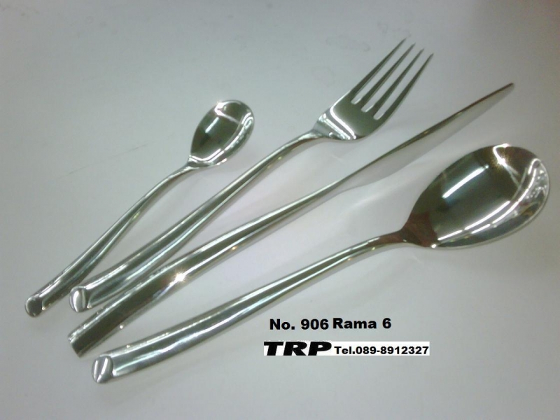 ช้อนส้อมสแตนเลส,Dinner Spoon,Dinner Fork,รุ่น 906 Rama 6,Stainless 18/10 รับประก