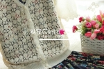 Pre Order  Knit & co เสื้อคอวี ลูกไม้แขนสามส่วน