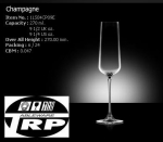 แก้วแชมเปญ,Flute,Champagne,รุ่น 1LS04CP09E,Hongkong Hip,Lucaris,ความจุ 9 1/2oz.(