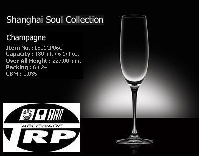 แก้วแชมเปญ,Flute,Champagne,รุ่น LS03CP09G,Shanghai Soul,ความจุ 8 3/4oz.(250 ml.)