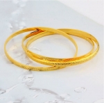 กำไลข้อมือทอง 18K Gold Filled แบบสามวงเชื่อมต่อกัน สวยน่ารักมากค่ะ
