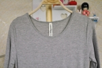 พร้อมส่ง ชุดกระโปรงยาวผ้าเด้ง คอกลม แขนยาว