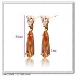 ต่างหูทองคำ 18k Gold Filled ประดับคริสตัลสวารอฟสกี้แท้ มี 2 สีให้เลือกค่ะ