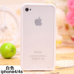 เคสแข็ง ขอบซิลิโคนขุ่น สีขาว (ไอโฟน4/4s) เคสแข็ง ขอบซิลิโคนขุ่น สีขาว (ไอโฟน4/4s)