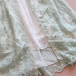 พร้อมส่ง เสื้อ Knit & Co  ปกลูกไม้ประดับมุก ล่างลูกไม้รี