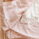 พร้อมส่ง เสื้อ Knit & Co  ปกลูกไม้ประดับมุก ล่างลูกไม้รี