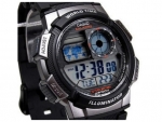 นาฬิกาผู้ชาย Casio AE1000W-1BVDF 10ปีแบทเตอรี มีแผนที่โลก