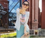 พร้อมส่ง เสื้อลูกไม้แขนยาว ระบายชีฟอง
