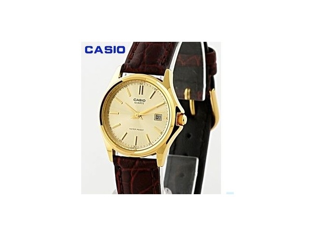 นาฬิกา Casio รุ่น LTP1183Q-9A สีทอง สายหนัง สำหรับสุภาพสตรี