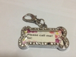 พร้อมส่ง Dog Tag รูปกระดูกประดับเพชร