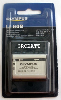 แบตเตอรี่กล้อง ยี่ห้อ Olympus LI-60B ความจุ 680 mAh