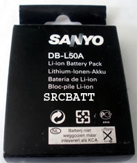 แบตเตอรี่กล้อง ยี่ห้อ Sanyo DB-L50A ความจุ 1900 mAh