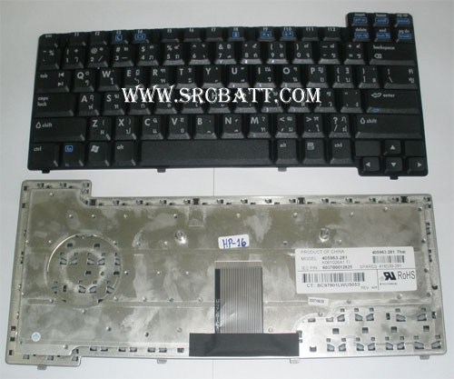 คีย์บอร์ดโน๊ตบุ๊คสำหรับ HP NC6120 NX6110 (HP-16) สีดำ