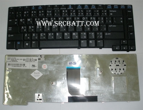 คีย์บอร์ดโน๊ตบุ๊คสำหรับ HP 8510P 8510W (HP-20) สีดำ