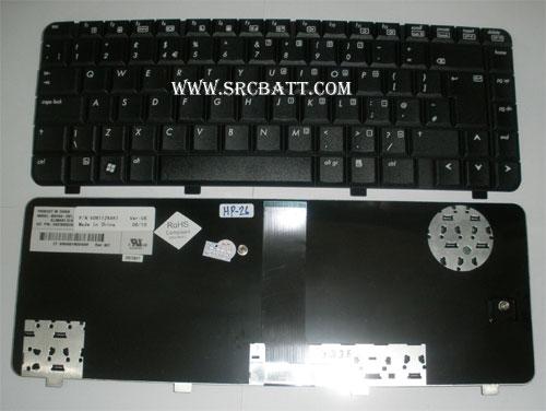 คีย์บอร์ดโน๊ตบุ๊คสำหรับ HP 6720 540 6520s (HP-26) สีดำ แถมสติ๊กเกอร์
