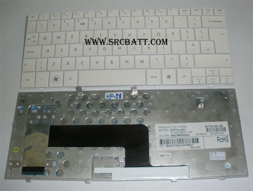 คีย์บอร์ดโน๊ตบุ๊คสำหรับ HP Mini 110 (HP-28) สีขาว แถมสติ๊กเกอร์