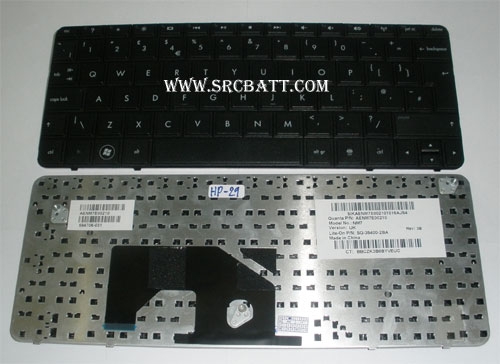 คีย์บอร์ดโน๊ตบุ๊คสำหรับ HP Mini 210-1000 (HP-29) สีดำ แถมสติ๊กเกอร์