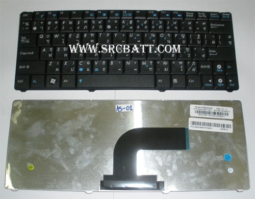 คีย์บอร์ดโน๊ตบุ๊คสำหรับ Asus N10 eee pc 1101H (AS-01) สีดำ
