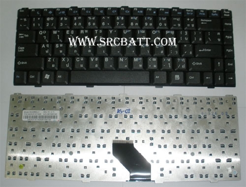 คีย์บอร์ดโน๊ตบุ๊คสำหรับ Asus Z96 S96J (AS-02) สีดำ