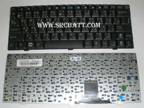 คีย์บอร์ดโน๊ตบุ๊คสำหรับ Asus EPC 1000 EPC 1000H EPC 901 (AS-03) สีดำ