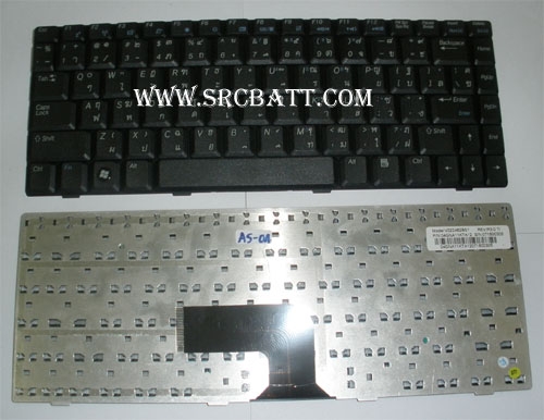 คีย์บอร์ดโน๊ตบุ๊คสำหรับ Asus W7 W5 W7J (AS-04) สีดำ