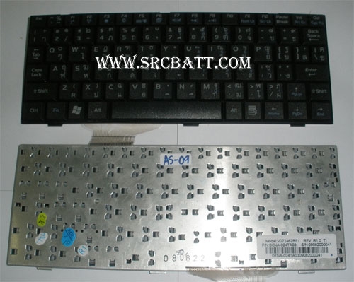 คีย์บอร์ดโน๊ตบุ๊คสำหรับ Asus EEE PC 700 701 900 901 (AS-09) สีดำ