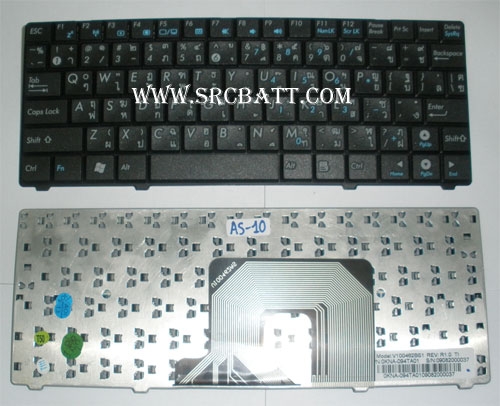 คีย์บอร์ดโน๊ตบุ๊คสำหรับ Asus Eee PC 900HA 900HD T91 (AS-10) สีดำ