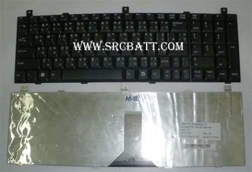 คีย์บอร์ดโน๊ตบุ๊คสำหรับ Acer AS1800 AS1810 AS9500 (AC-02) สีดำ