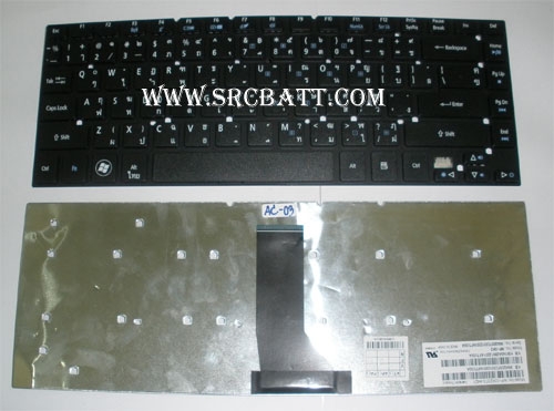 คีย์บอร์ดโน๊ตบุ๊คสำหรับ Acer Aspire 3830 3830G 3830T 3830TG 4830 (AC-03) สีดำ