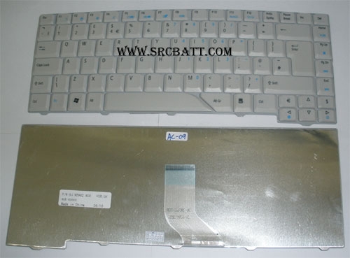 คีย์บอร์ดโน๊ตบุ๊คสำหรับ Acer Aspire 4710 5920 (AC-09) สีขาว แถมสติ๊กเกอร์