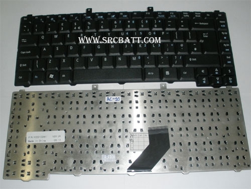 คีย์บอร์ดโน๊ตบุ๊คสำหรับ Acer Aspire 5100 3100 (AC-10) สีดำ แถมสติ๊กเกอร์