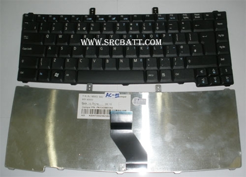 คีย์บอร์ดโน๊ตบุ๊คสำหรับ Acer Travelmate 4710 5710 4520 (AC-12) สีดำ แถมสติ๊กเกอร