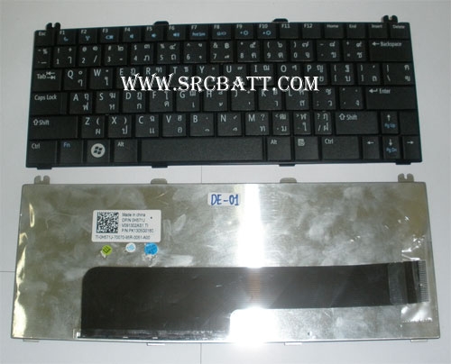 คีย์บอร์ดโน๊ตบุ๊คสำหรับ Dell Mini 12 Inspiron 1210 (DE-01) สีดำ