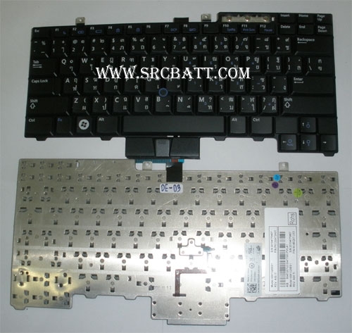 คีย์บอร์ดโน๊ตบุ๊คสำหรับ Dell E6400 E6410 M5400 (DE-03) สีดำ
