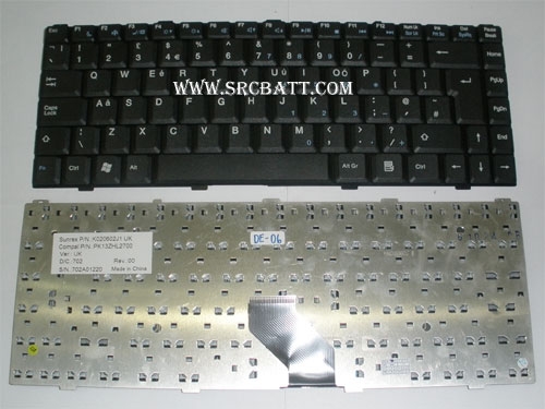 คีย์บอร์ดโน๊ตบุ๊คสำหรับ Dell Inspiron 1425 1427 (DE-06) สีดำ แถมสติ๊กเกอร์