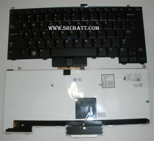 คีย์บอร์ดโน๊ตบุ๊คสำหรับ Dell Latitude E4310 (DE-12) สีดำ แถมสติ๊กเกอร์
