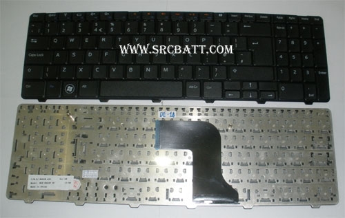 คีย์บอร์ดโน๊ตบุ๊คสำหรับ Dell Inspiron 15R N5010 (DE-14) สีดำ แถมสติ๊กเกอร์