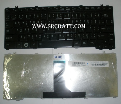 คีย์บอร์ดโน๊ตบุ๊คสำหรับ Toshiba U500 U400 M800 M900 (TO-02) สีดำ
