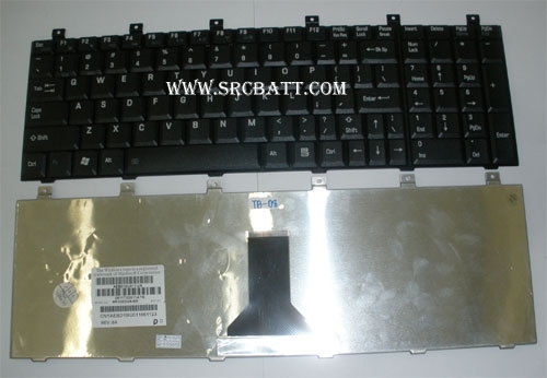 คีย์บอร์ดโน๊ตบุ๊คสำหรับ Toshiba Satellite P100 P105 M60 M65 (TO-08) สีดำ แถมสติ๊