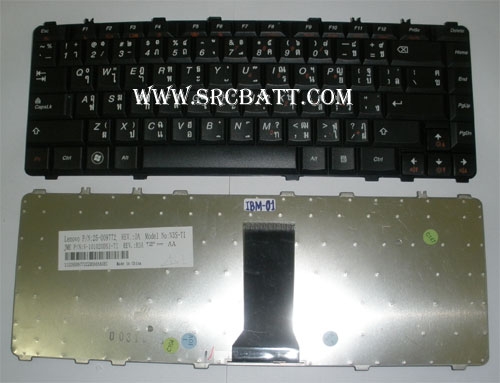 คีย์บอร์ดโน๊ตบุ๊คสำหรับ IBM/Lenovo Y450 Y560 (LV-01) สีดำ