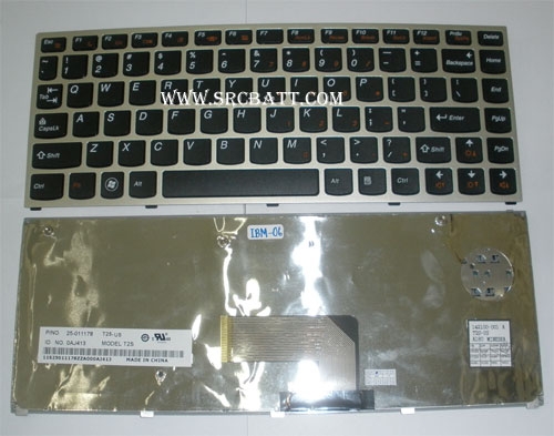 คีย์บอร์ดโน๊ตบุ๊คสำหรับ IBM/Lenovo Ideapad U460 (LV-06) สีดำ-บรอนซ์ แถมสติ๊กเกอร