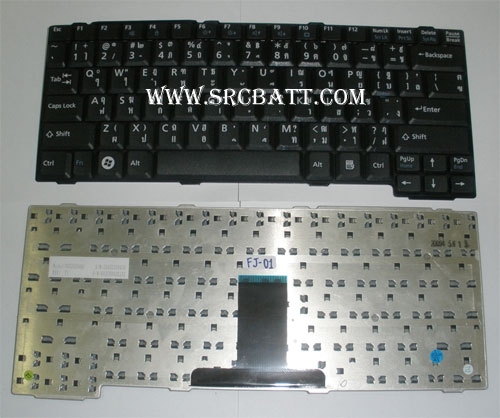 คีย์บอร์ดโน๊ตบุ๊คสำหรับ Fujitsu LifeBook L1010 (FJ-01) สีดำ