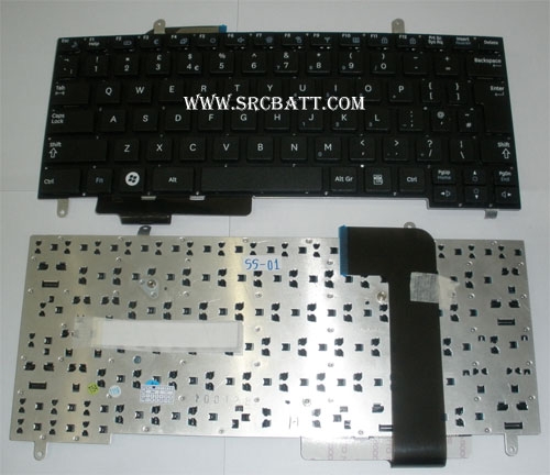 คีย์บอร์ดโน๊ตบุ๊ค สำหรับ Samsung N210 (SS-01) สีดำ แถมสติ๊กเกอร์