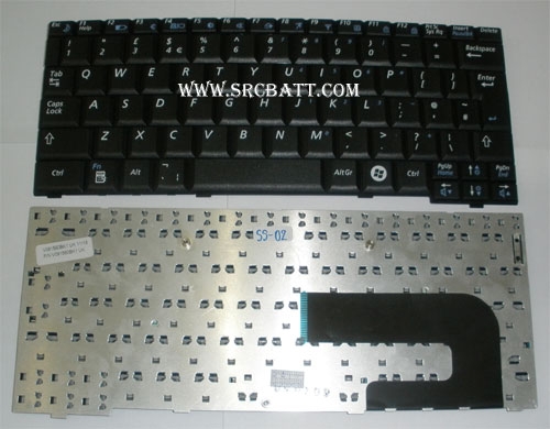 คีย์บอร์ดโน๊ตบุ๊ค สำหรับ Samsung N120 N510 (SS-02) สีดำ แถมสติ๊กเกอร์